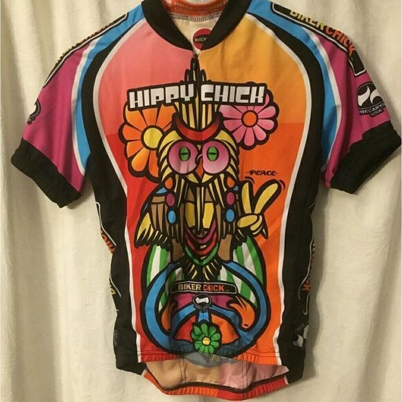 Hippy Chick Short Sleeve Women's Cycling Jersey - Picture 1 of 3
